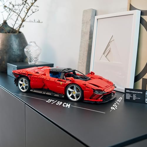 LEGO Technic Ferrari Daytona SP3 42143 – Supercoche rojo para construir escala 1:8 | Regalo premium para fans de LEGO