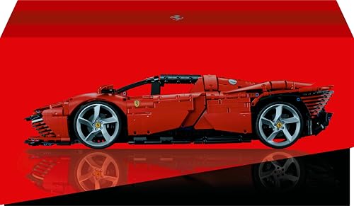 LEGO Technic Ferrari Daytona SP3 42143 – Supercoche rojo para construir escala 1:8 | Regalo premium para fans de LEGO