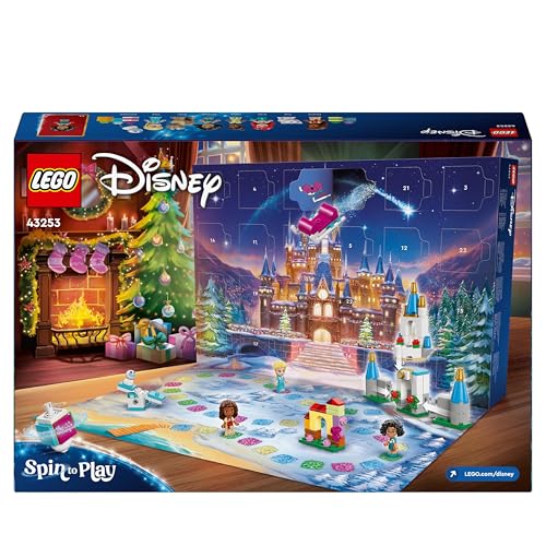 LEGO | Disney Calendario de Adviento 2024 Juguete de Construcción con 5 Micro Muñecas de Elsa, Mirabel, Vaiana y Tiana, Regalo Pre-Navideño para Niñas y Niños de 5 Años o Más 43253