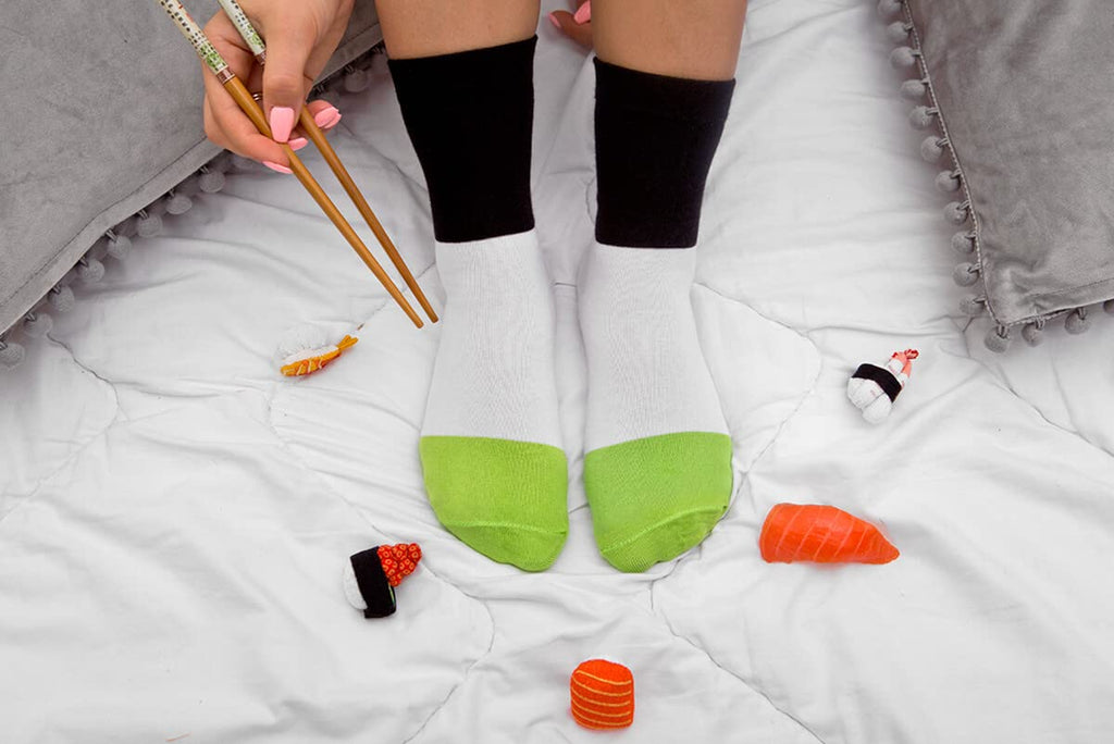 Calcetines Sushi Divertidos Rainbow Socks – 5 Pares de Calcetines Unisex con Diseño de Sushi | Regalo Original