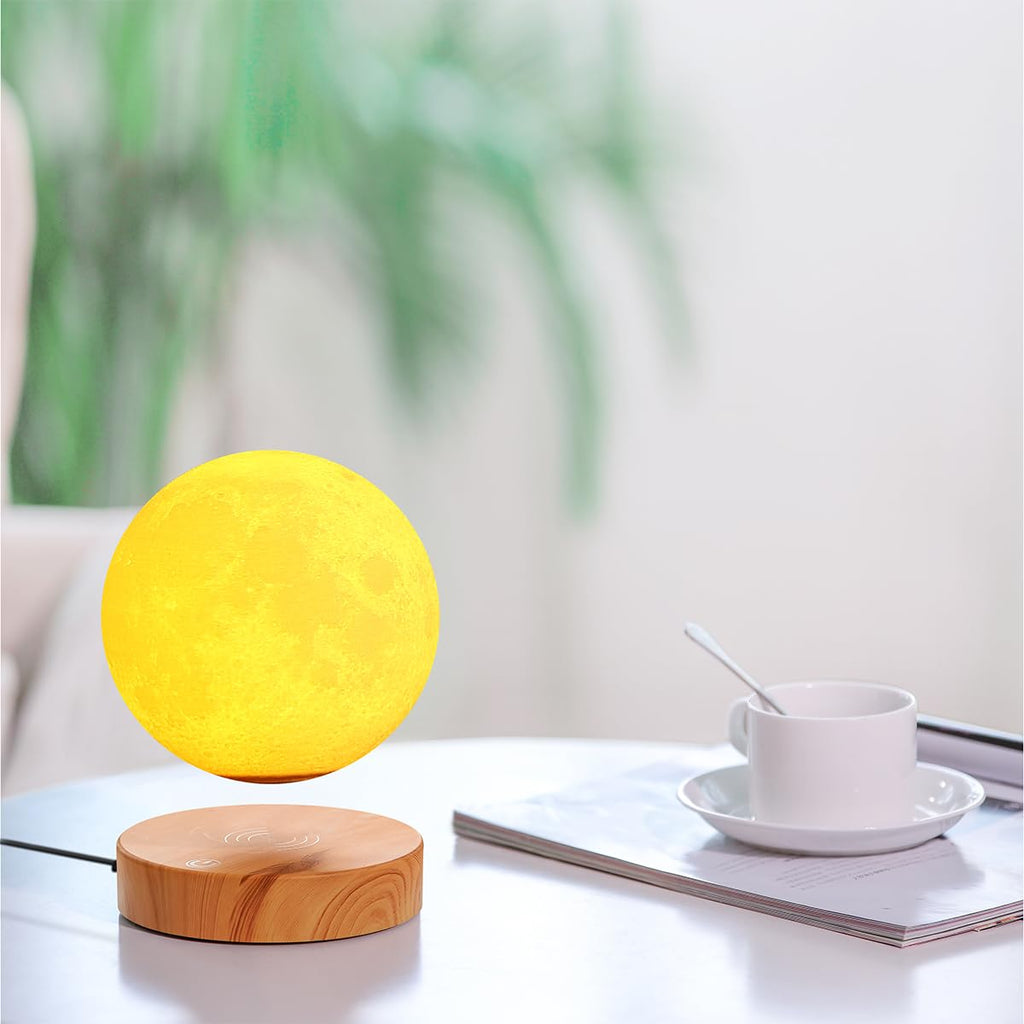 Lámpara Luna Flotante 3D Levitante – Lámpara LED que gira en el aire | Decoración y regalo original