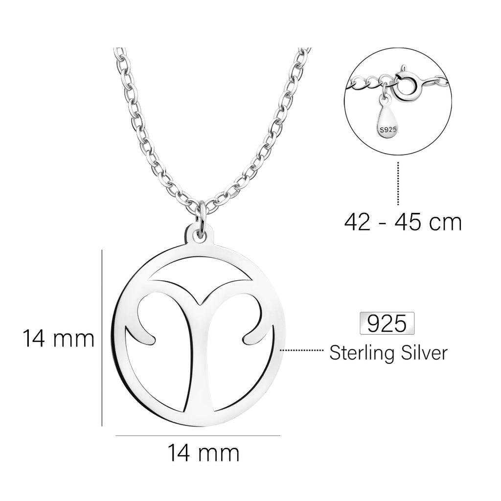 Collar Aries Plata 925 ♈ Sofía Milani | Colgante Signo Zodiacal Aries – Regalo Elegante para Mujer
