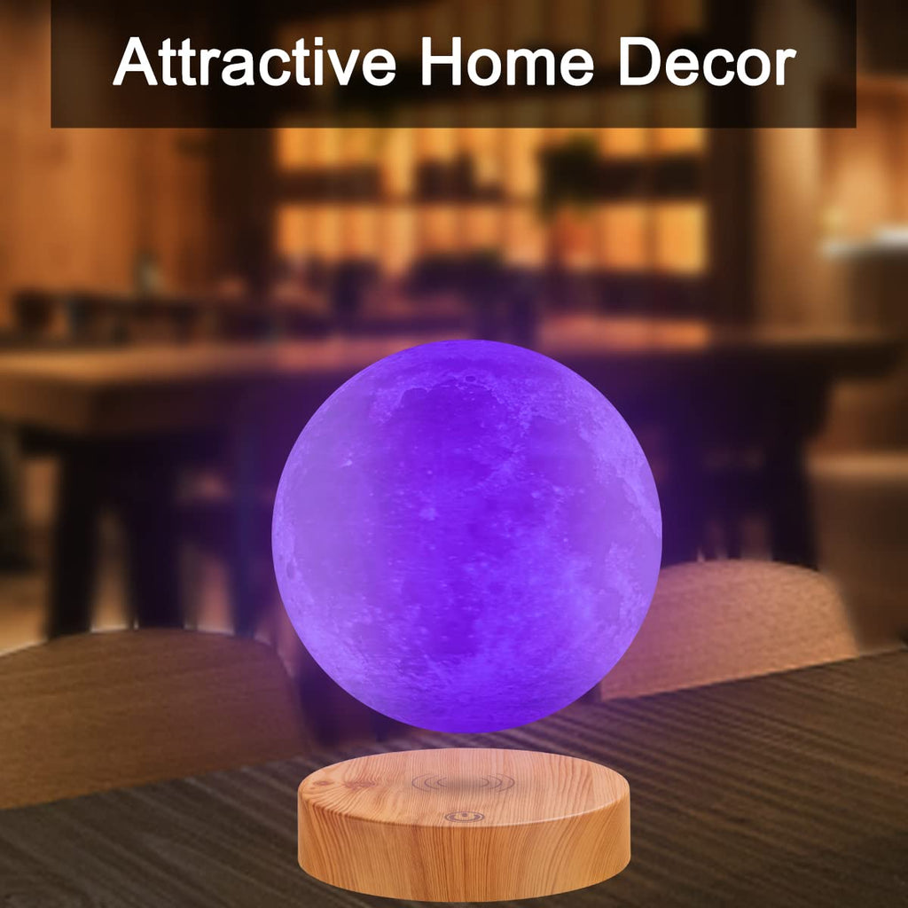 Lámpara Luna Flotante 3D Levitante – Lámpara LED que gira en el aire | Decoración y regalo original