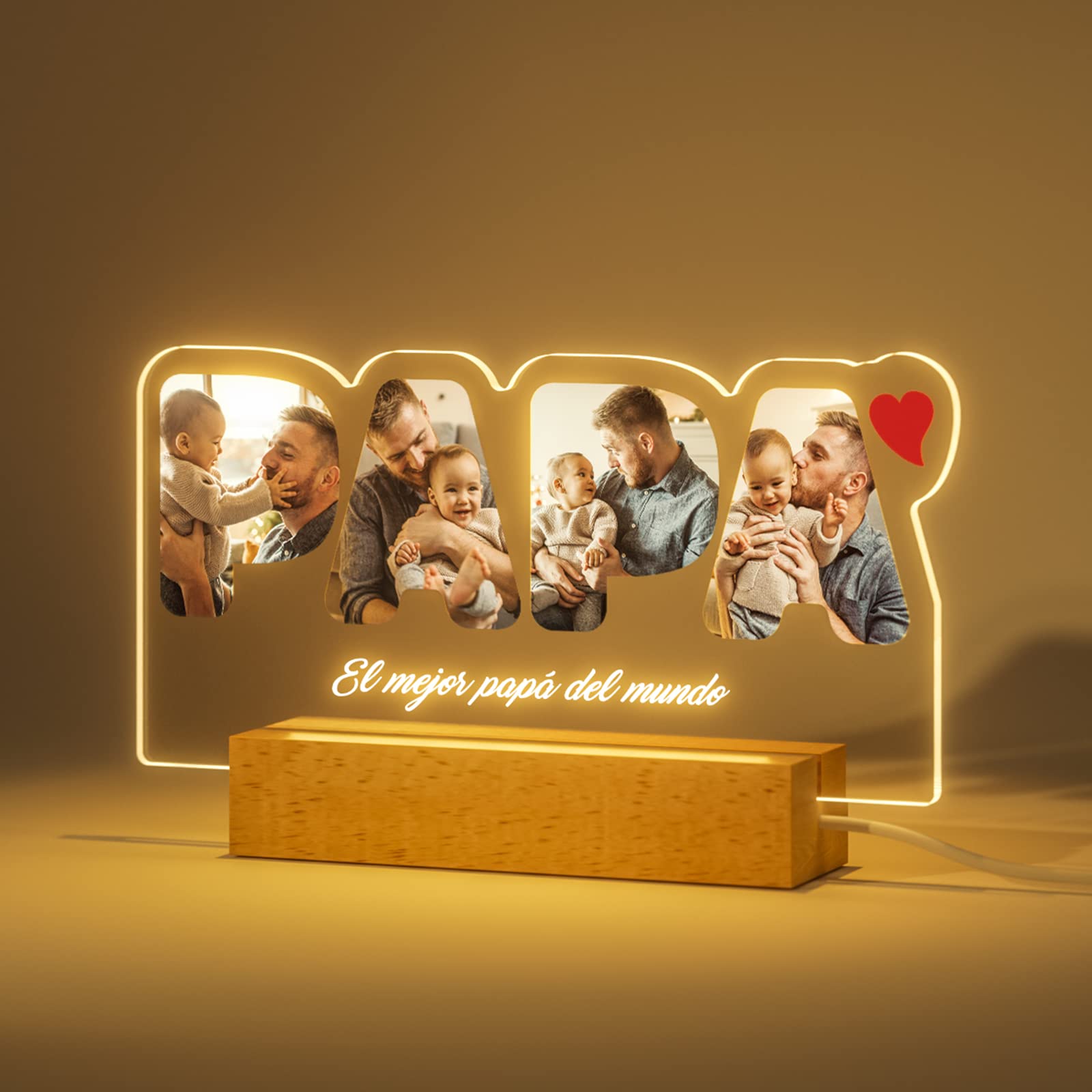 Lámpara LED personalizada para papá