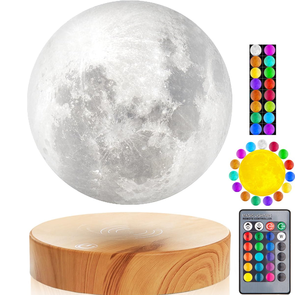 Lámpara Luna Flotante 3D Levitante – Lámpara LED que gira en el aire | Decoración y regalo original