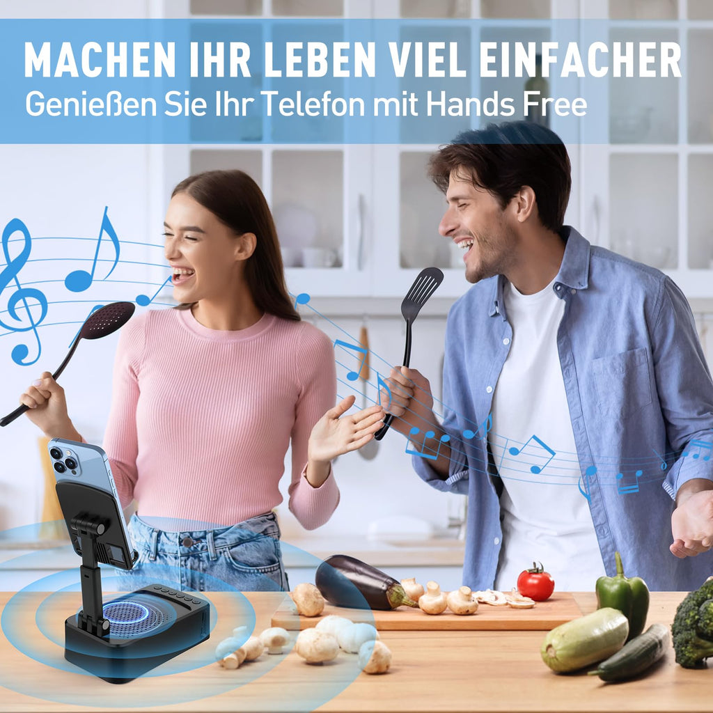 Gadget tecnológico con altavoz Bluetooth