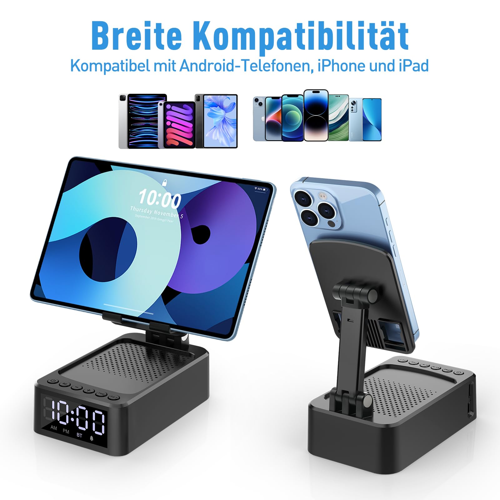 Gadget tecnológico con altavoz Bluetooth