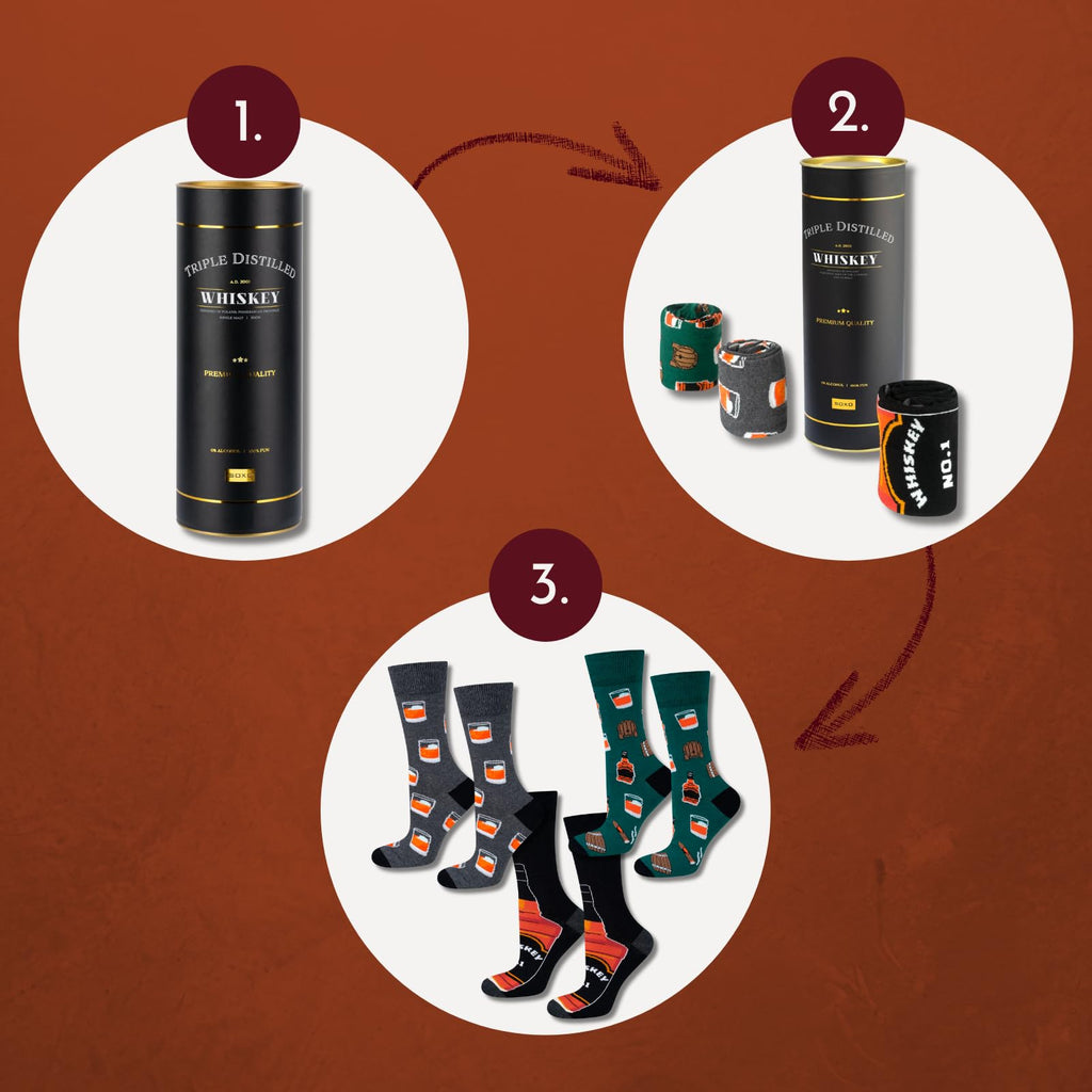Calcetines whisky divertidos (3 pares)