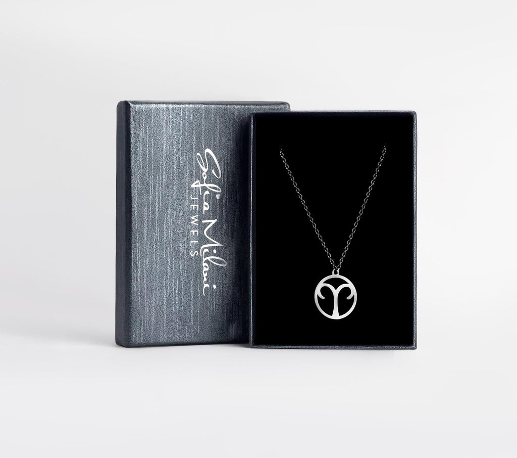 Collar Aries Plata 925 ♈ Sofía Milani | Colgante Signo Zodiacal Aries – Regalo Elegante para Mujer