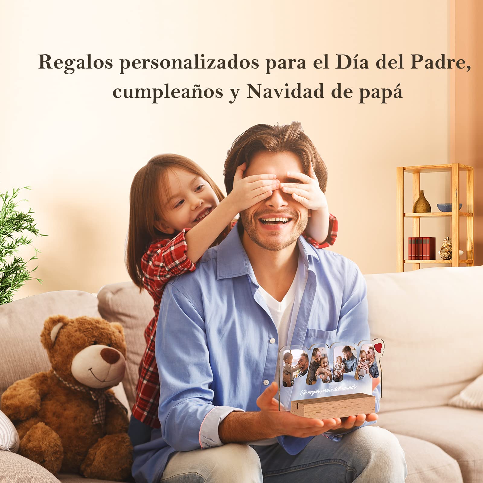 Lámpara LED personalizada para papá