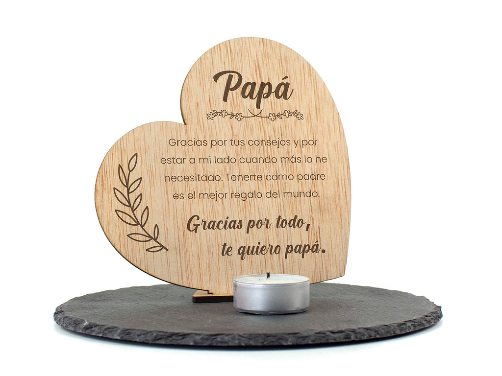 Tarjeta de madera Día del Padre