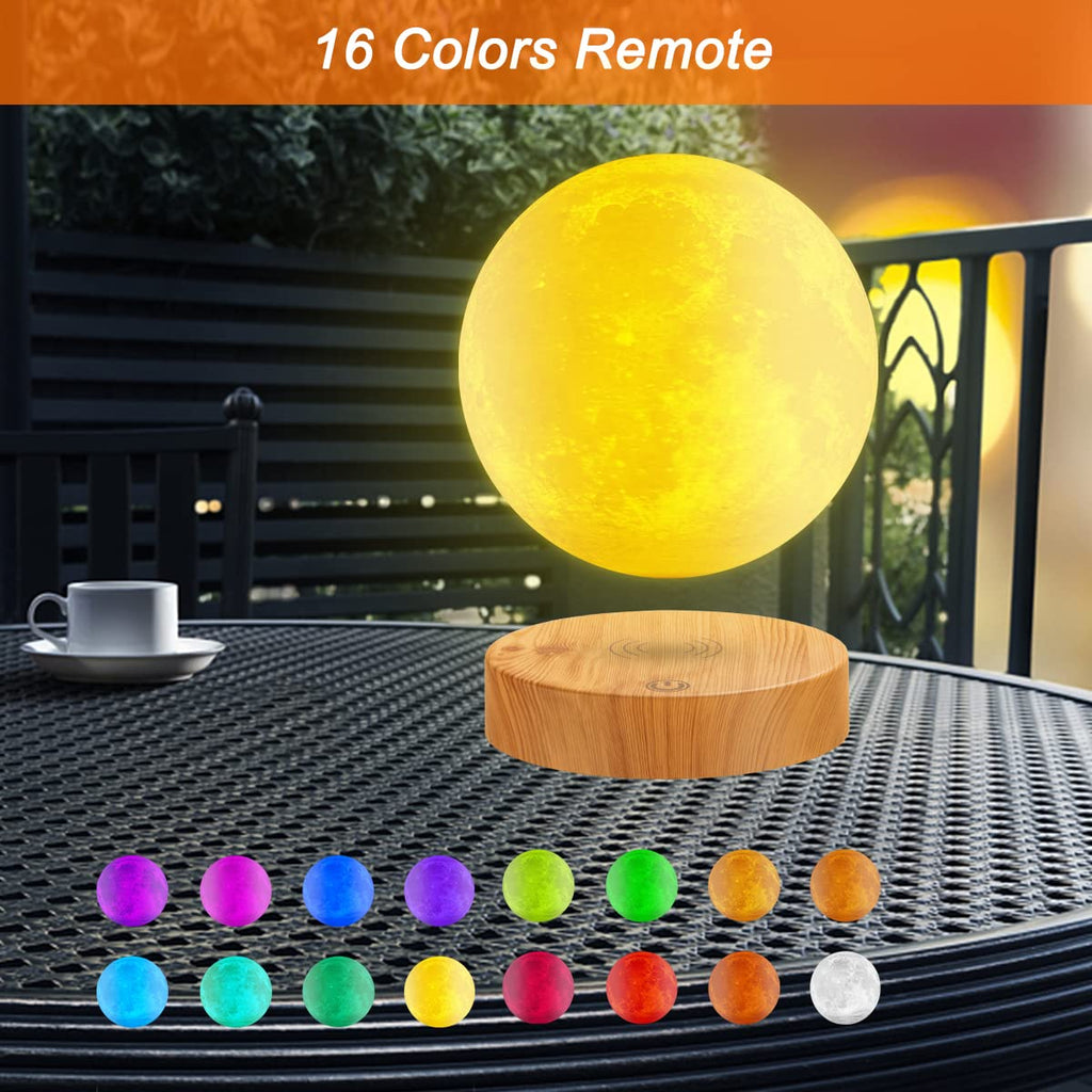 Lámpara Luna Flotante 3D Levitante – Lámpara LED que gira en el aire | Decoración y regalo original