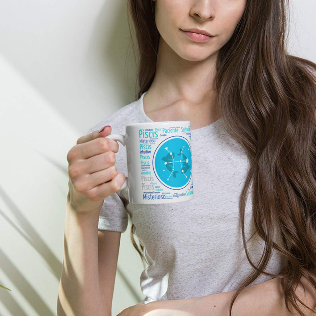 Taza signo Piscis ♓ – Regalo original y práctico