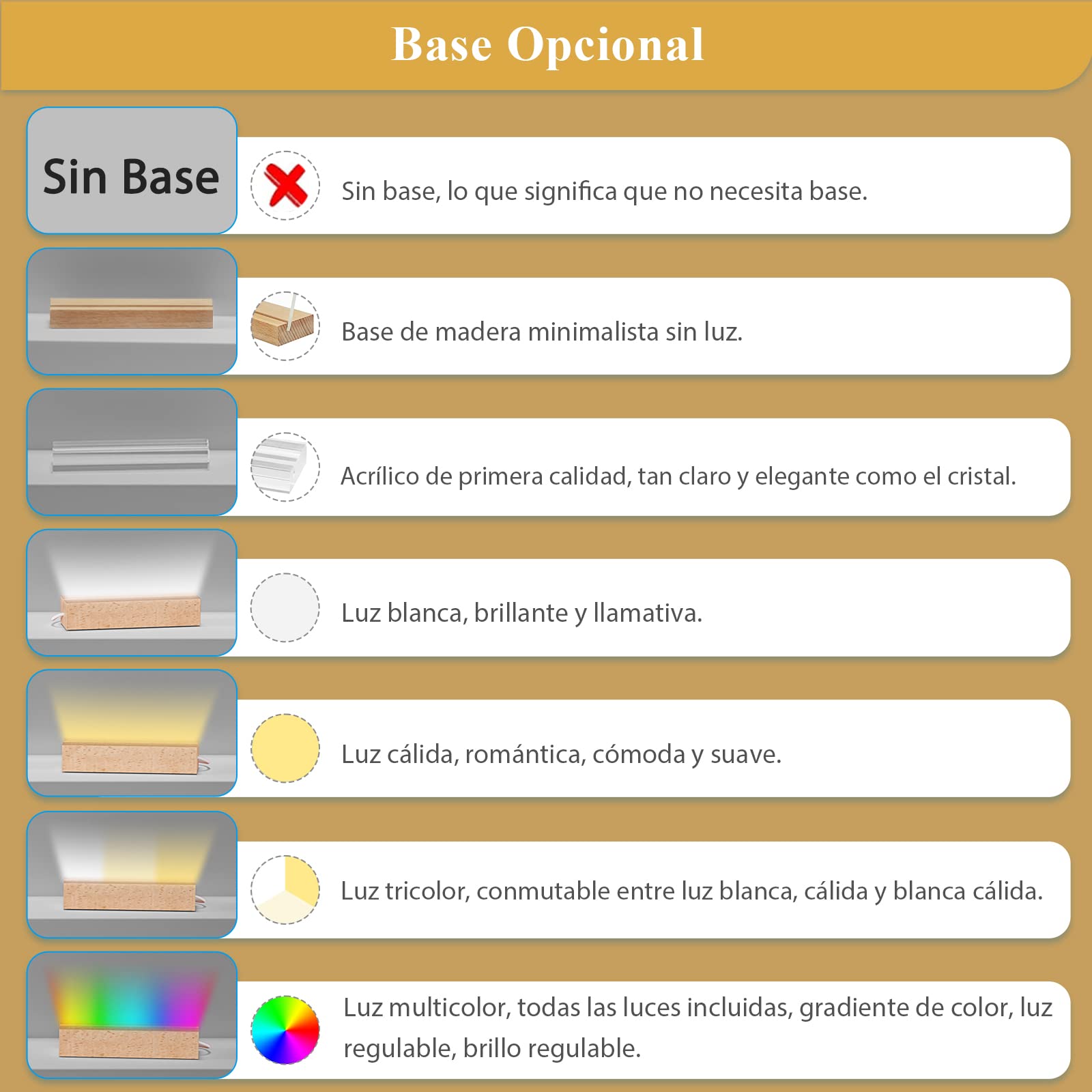 Lámpara LED personalizada para papá