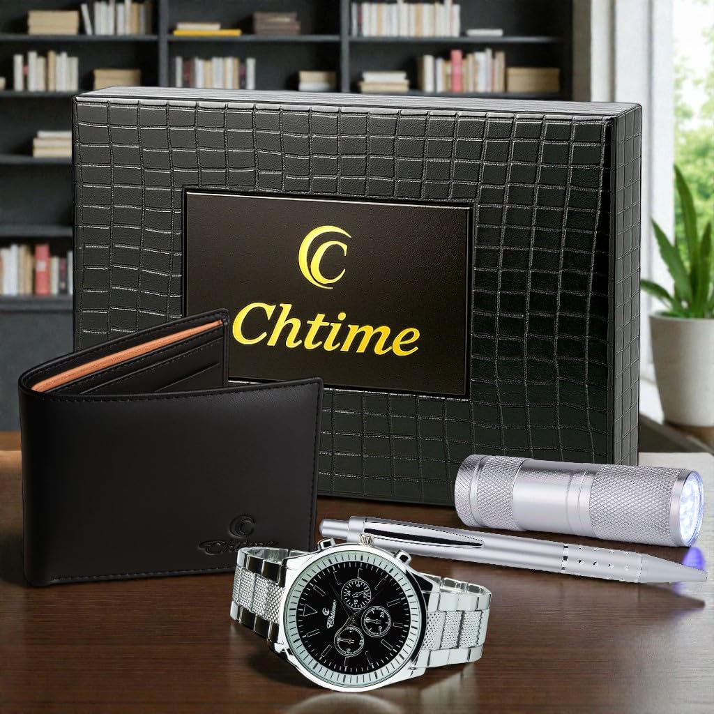 Caja regalo hombre con reloj y accesorios