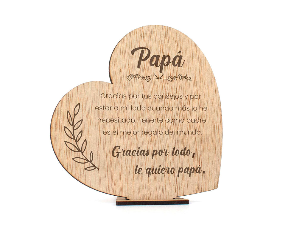 Tarjeta de madera Día del Padre