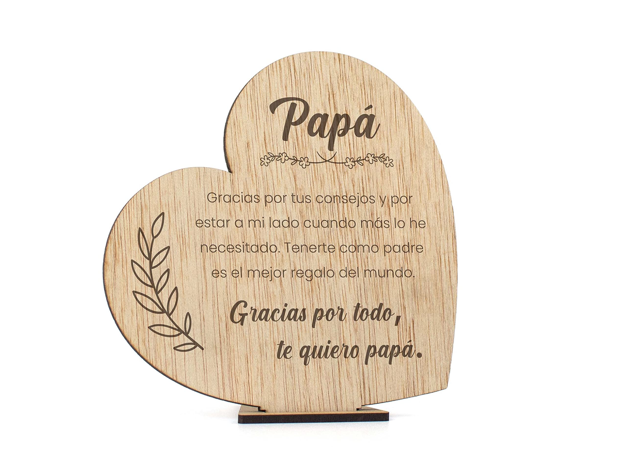 Tarjeta de madera Día del Padre