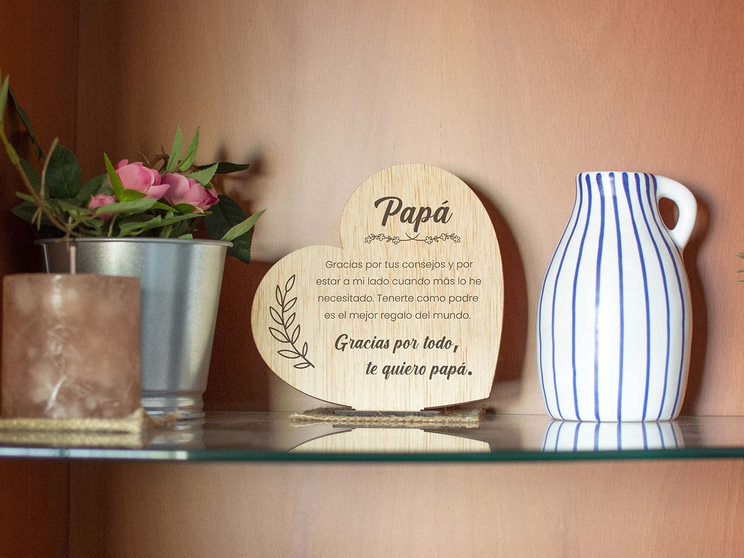 Tarjeta de madera Día del Padre