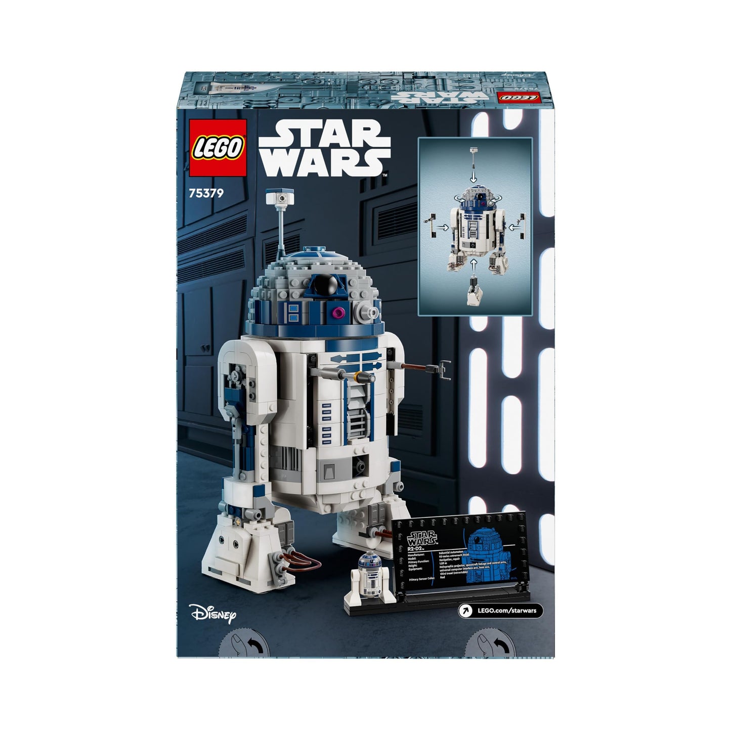 LEGO Star Wars R2-D2 Figura de Droide de Juguete de Construcción con Minifigura de Darth Malek del 25 Aniversario y Placa Decorativa, Regalo para Niños y Niñas de 10 Años o Más 75379