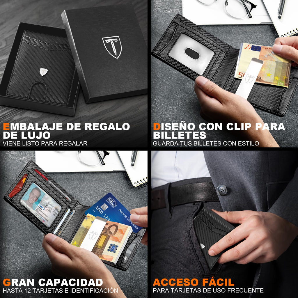 Cartera slim con protección RFID