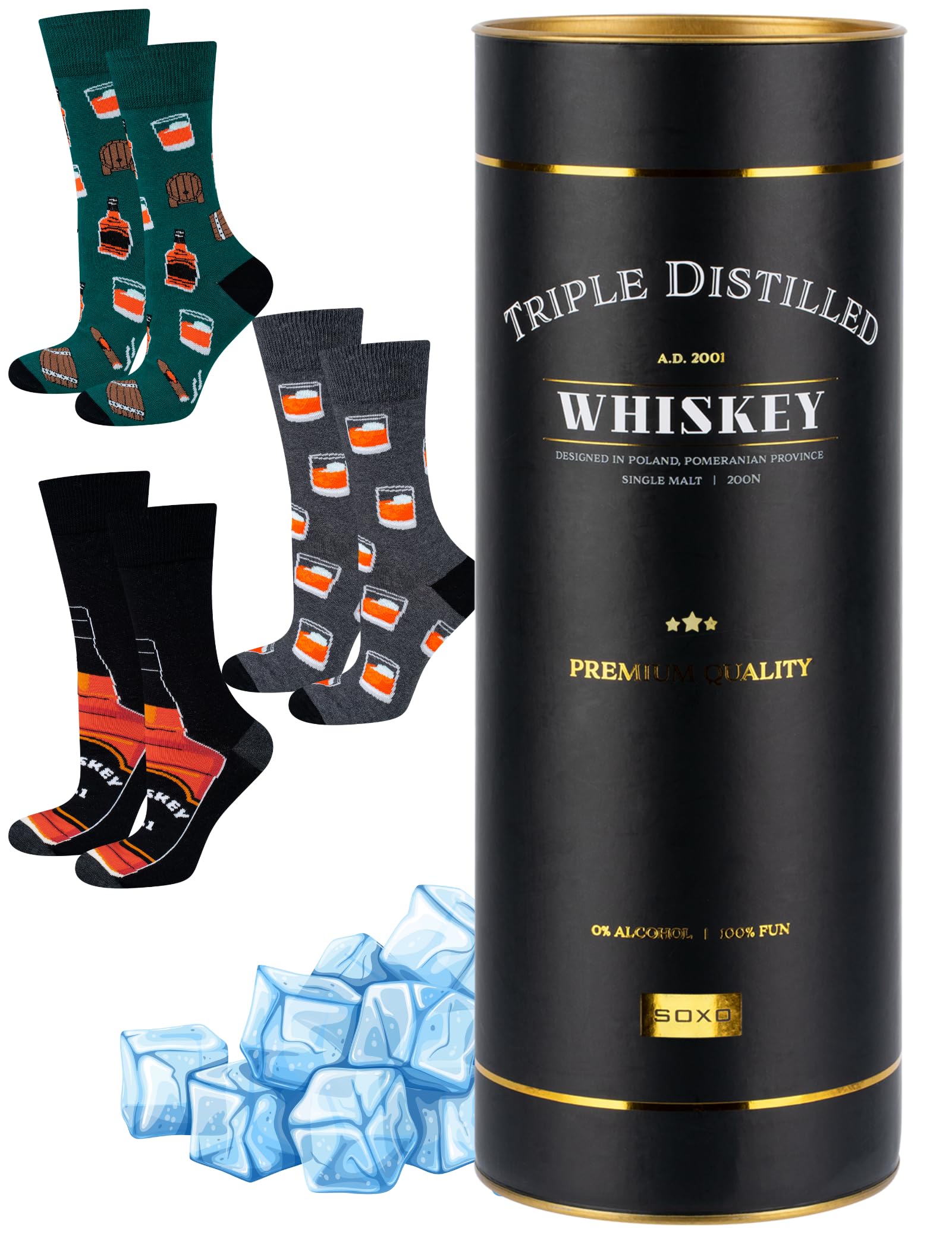 Calcetines whisky divertidos (3 pares)