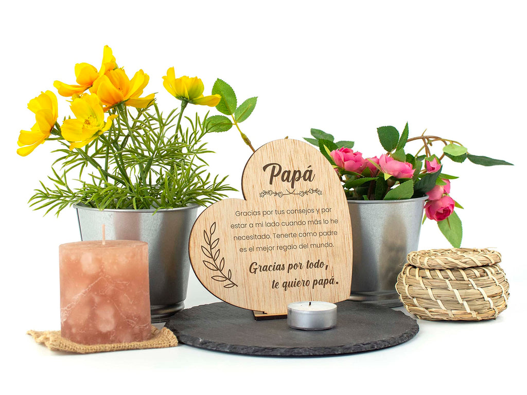 Tarjeta de madera Día del Padre