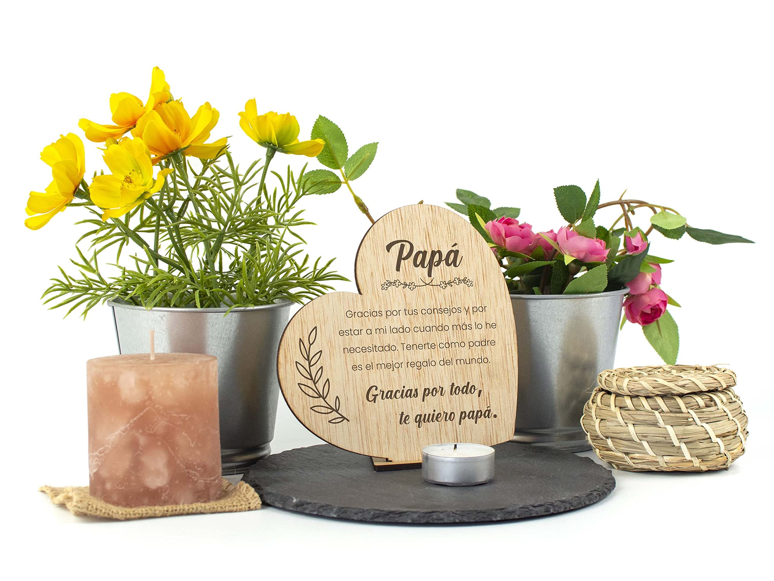 Tarjeta de madera Día del Padre