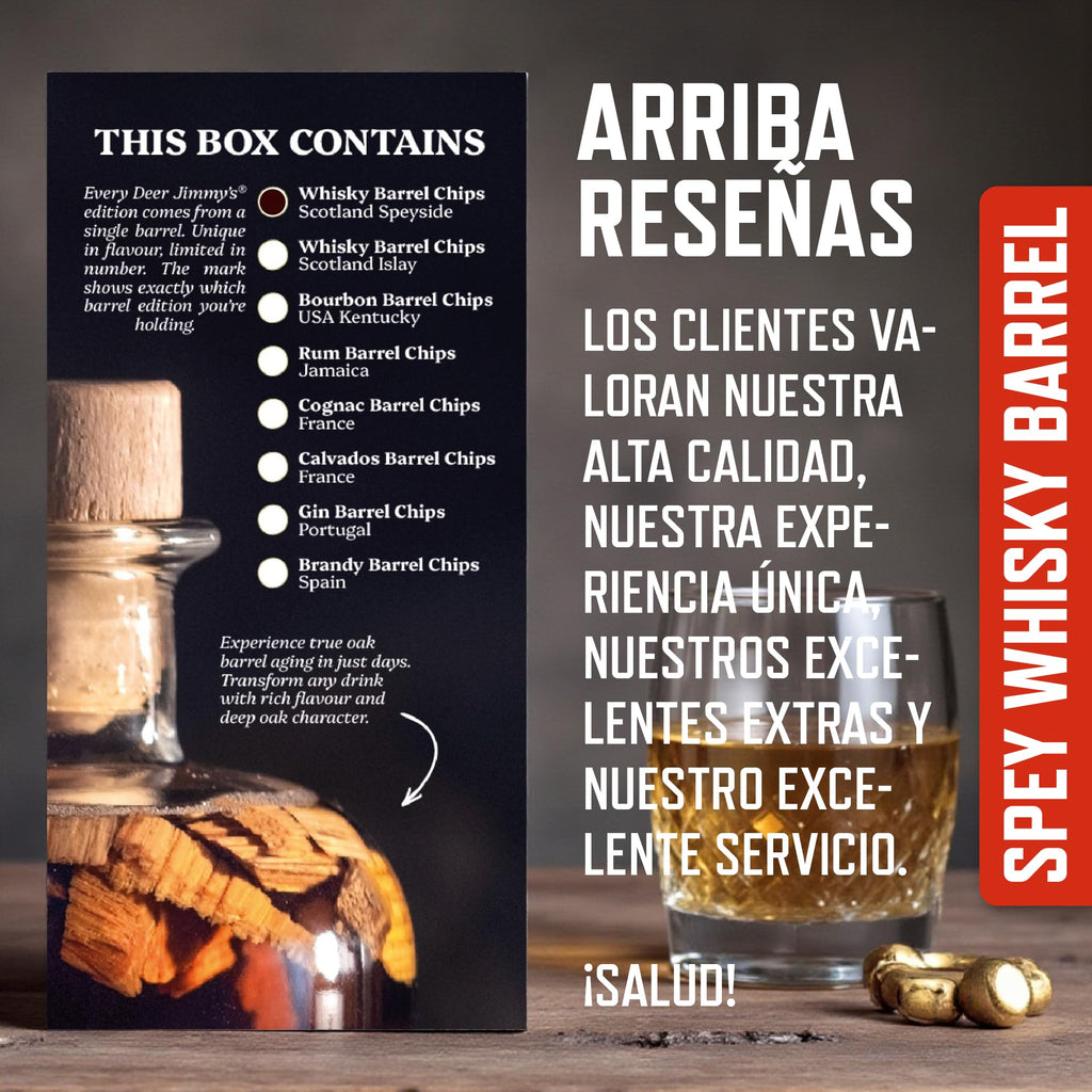 Kit DIY para hacer tu propio whisky – Maduración con roble Speyside | Regalo para amantes del whisky