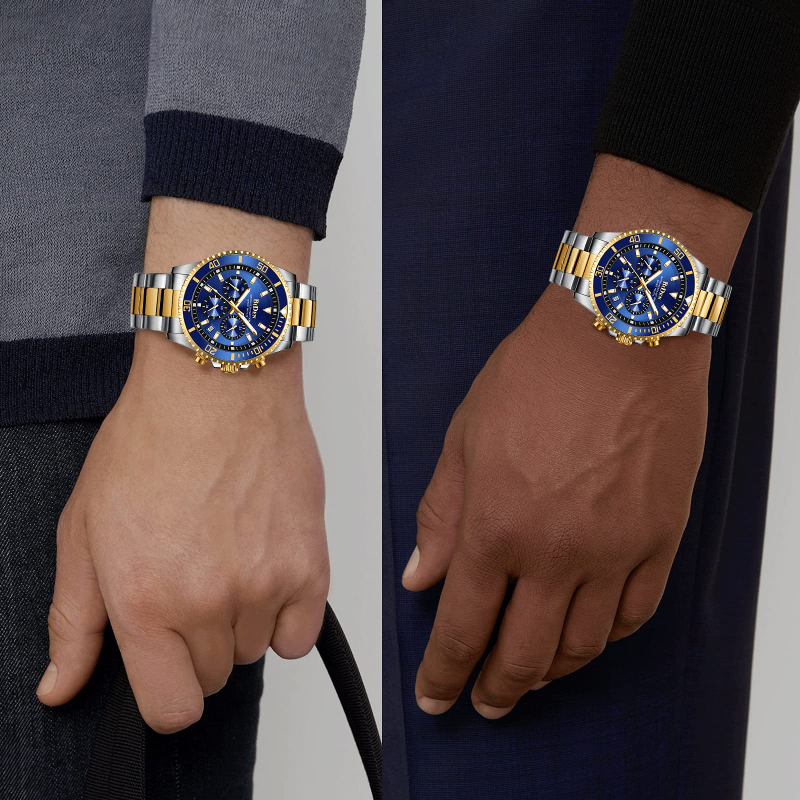 Reloj elegante para hombre con cronógrafo
