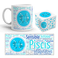 Taza signo Piscis ♓ – Regalo original y práctico