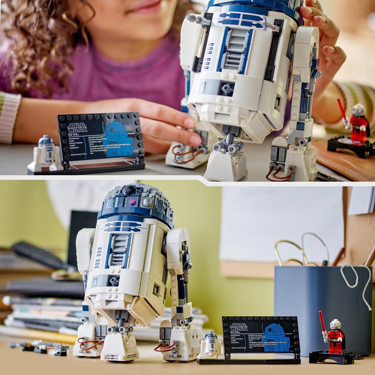 LEGO Star Wars R2-D2 Figura de Droide de Juguete de Construcción con Minifigura de Darth Malek del 25 Aniversario y Placa Decorativa, Regalo para Niños y Niñas de 10 Años o Más 75379