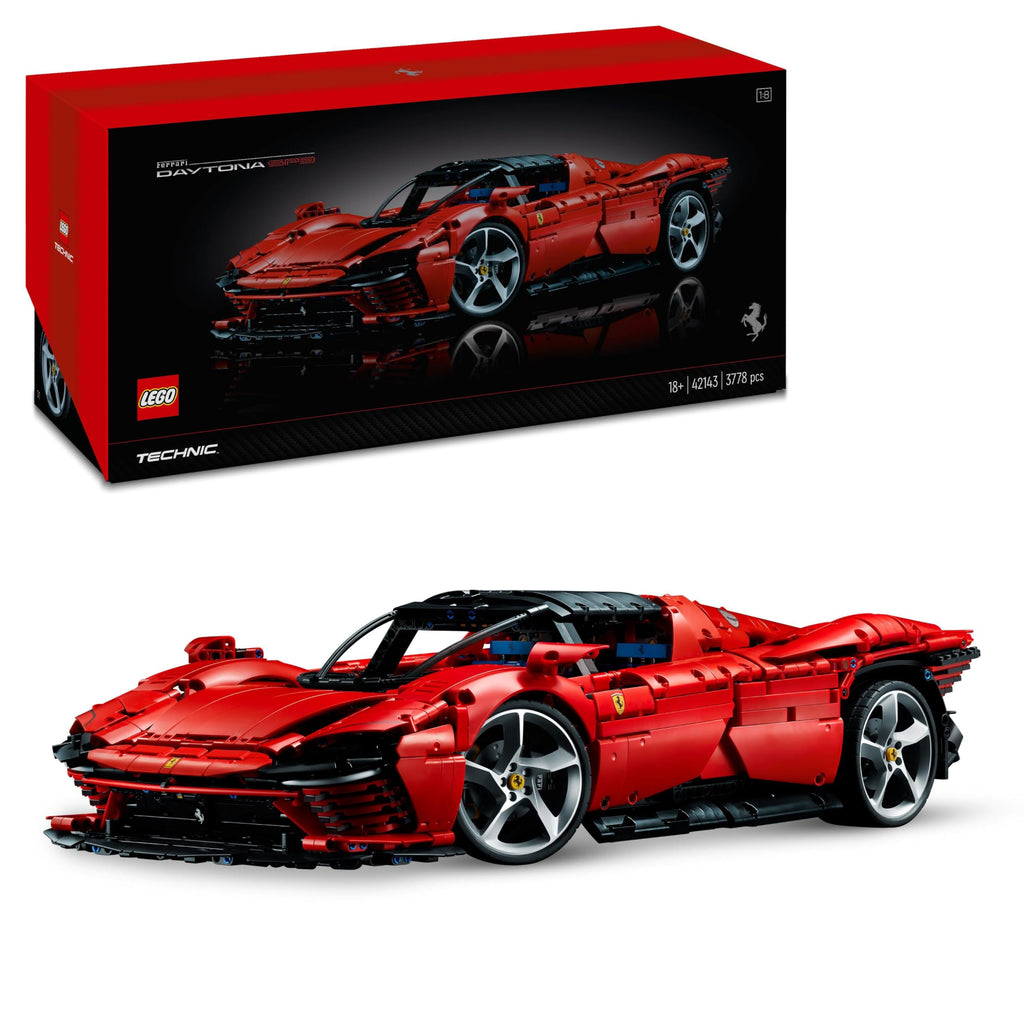 LEGO Technic Ferrari Daytona SP3 42143 – Supercoche rojo para construir escala 1:8 | Regalo premium para fans de LEGO