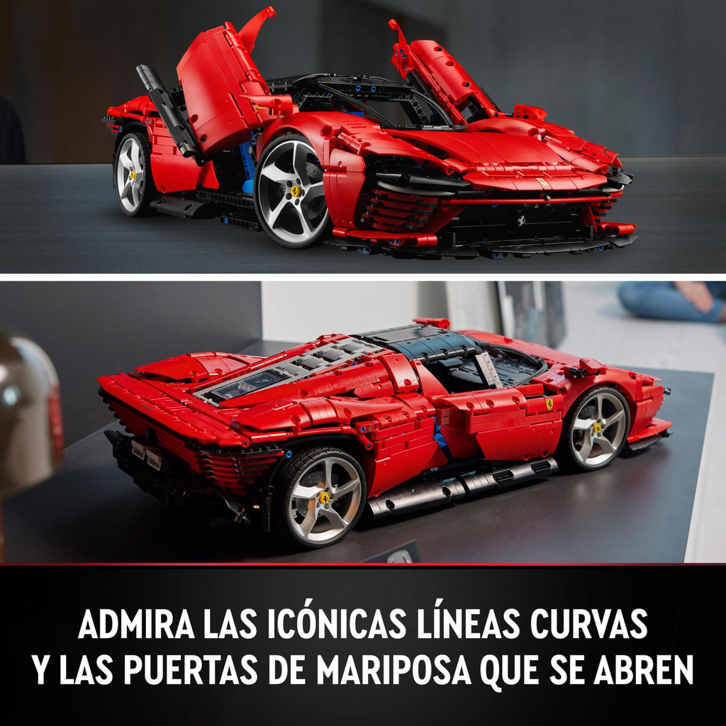 LEGO Technic Ferrari Daytona SP3 42143 – Supercoche rojo para construir escala 1:8 | Regalo premium para fans de LEGO