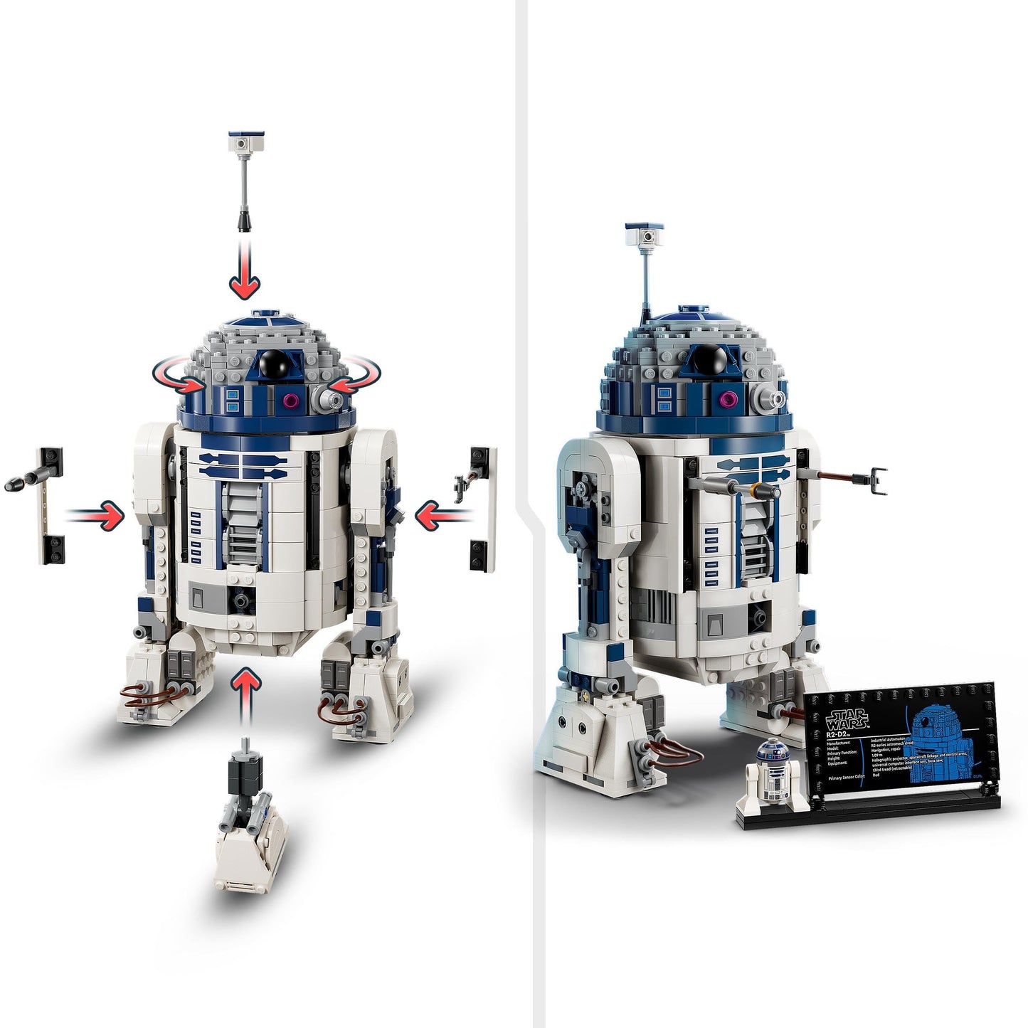 LEGO Star Wars R2-D2 Figura de Droide de Juguete de Construcción con Minifigura de Darth Malek del 25 Aniversario y Placa Decorativa, Regalo para Niños y Niñas de 10 Años o Más 75379