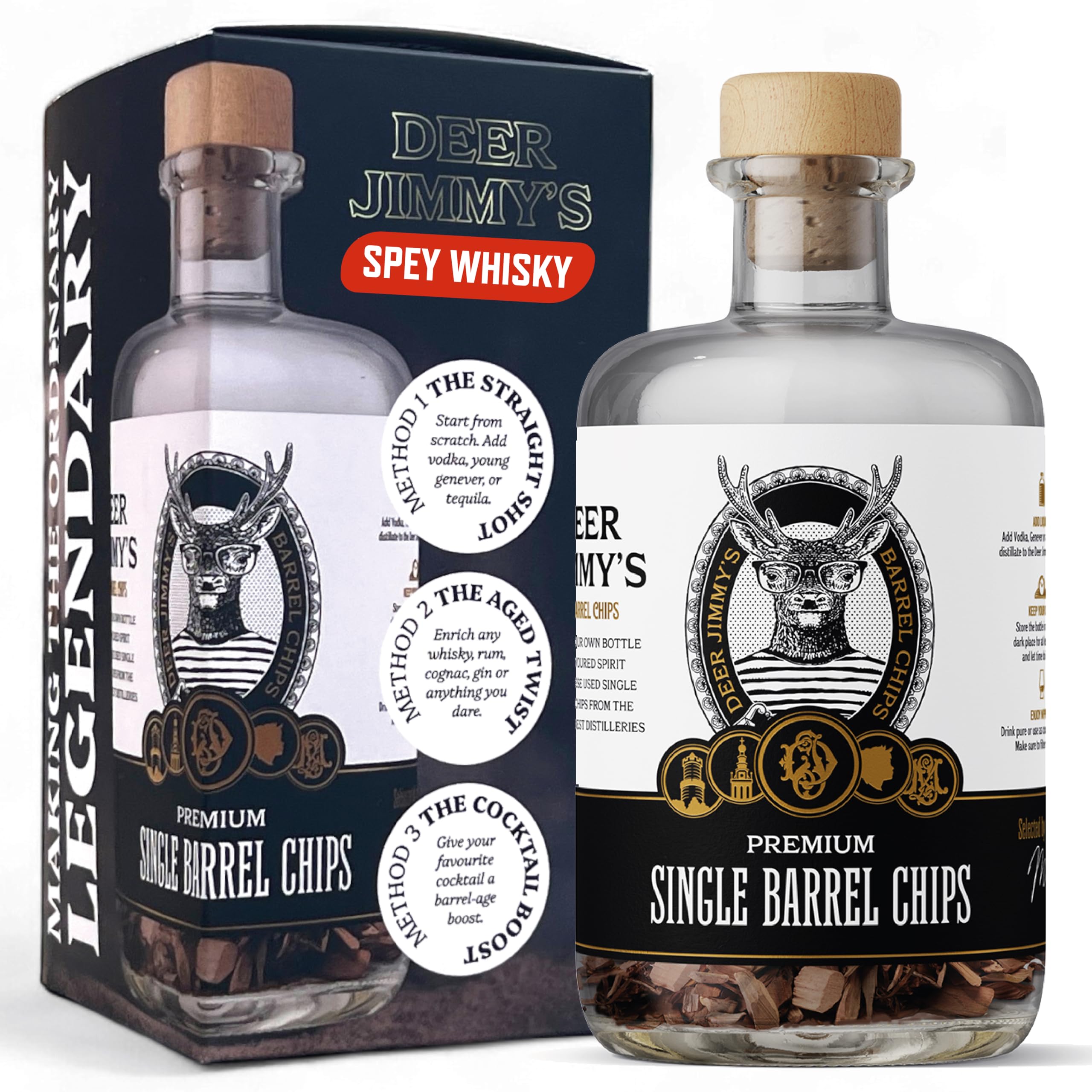 Kit DIY para hacer tu propio whisky – Maduración con roble Speyside | Regalo para amantes del whisky