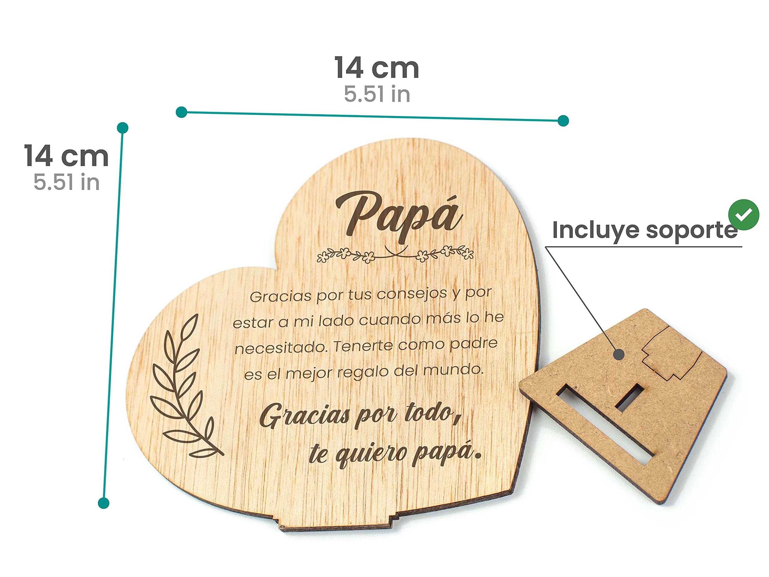 Tarjeta de madera Día del Padre