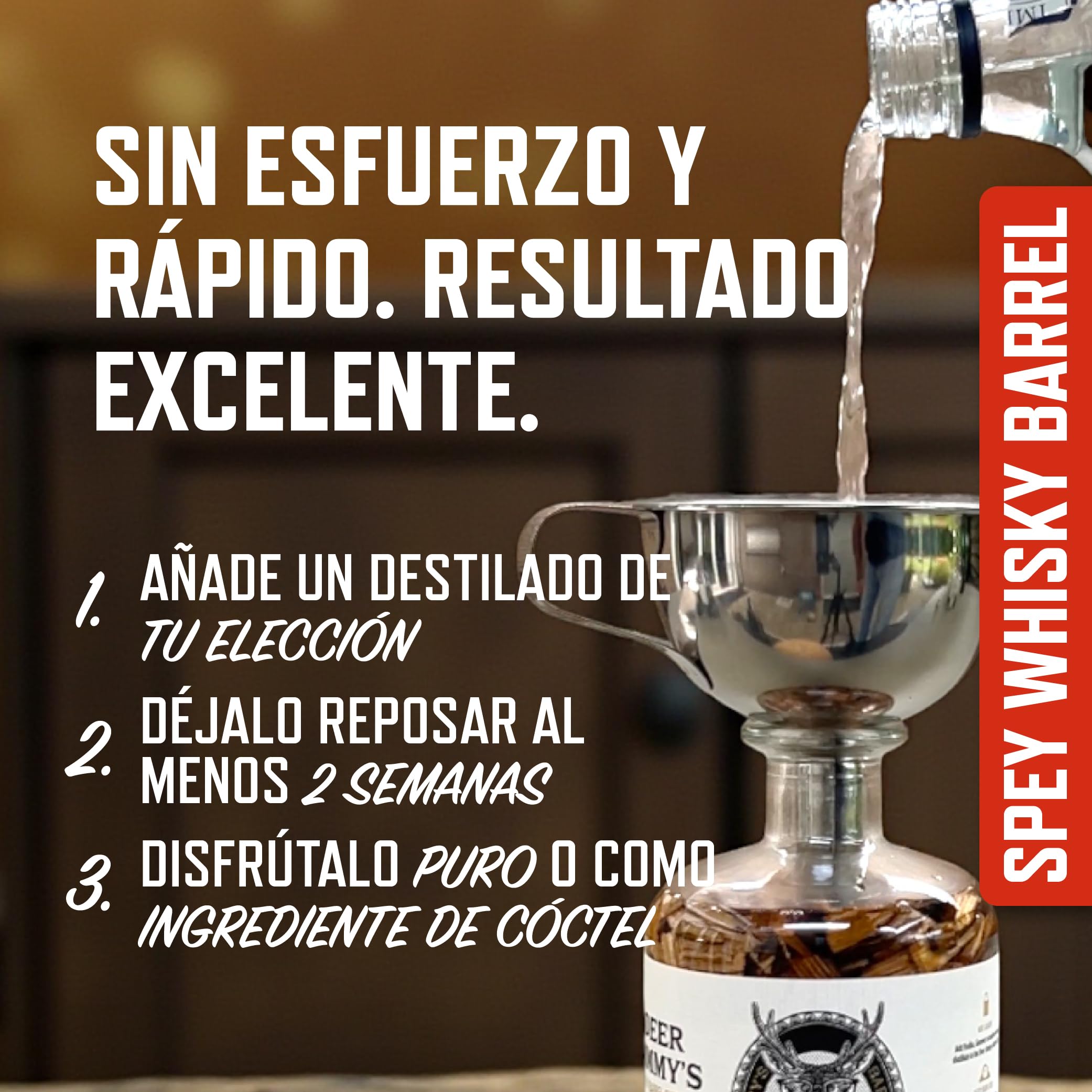 Kit DIY para hacer tu propio whisky – Maduración con roble Speyside | Regalo para amantes del whisky