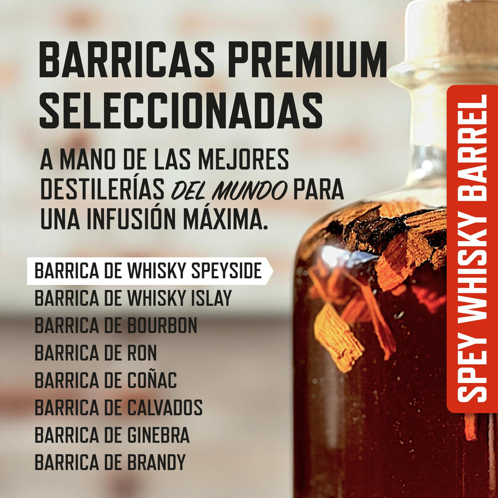 Kit DIY para hacer tu propio whisky – Maduración con roble Speyside | Regalo para amantes del whisky