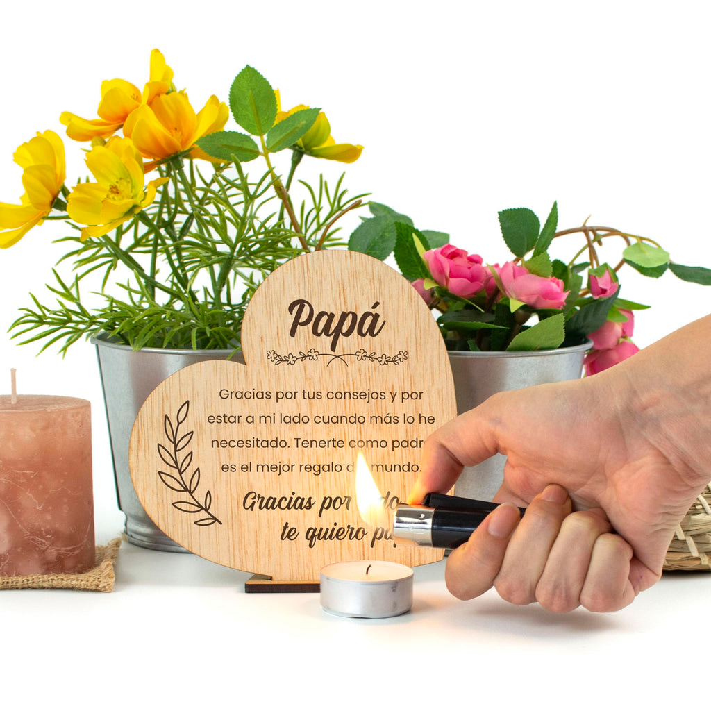 Tarjeta de madera Día del Padre