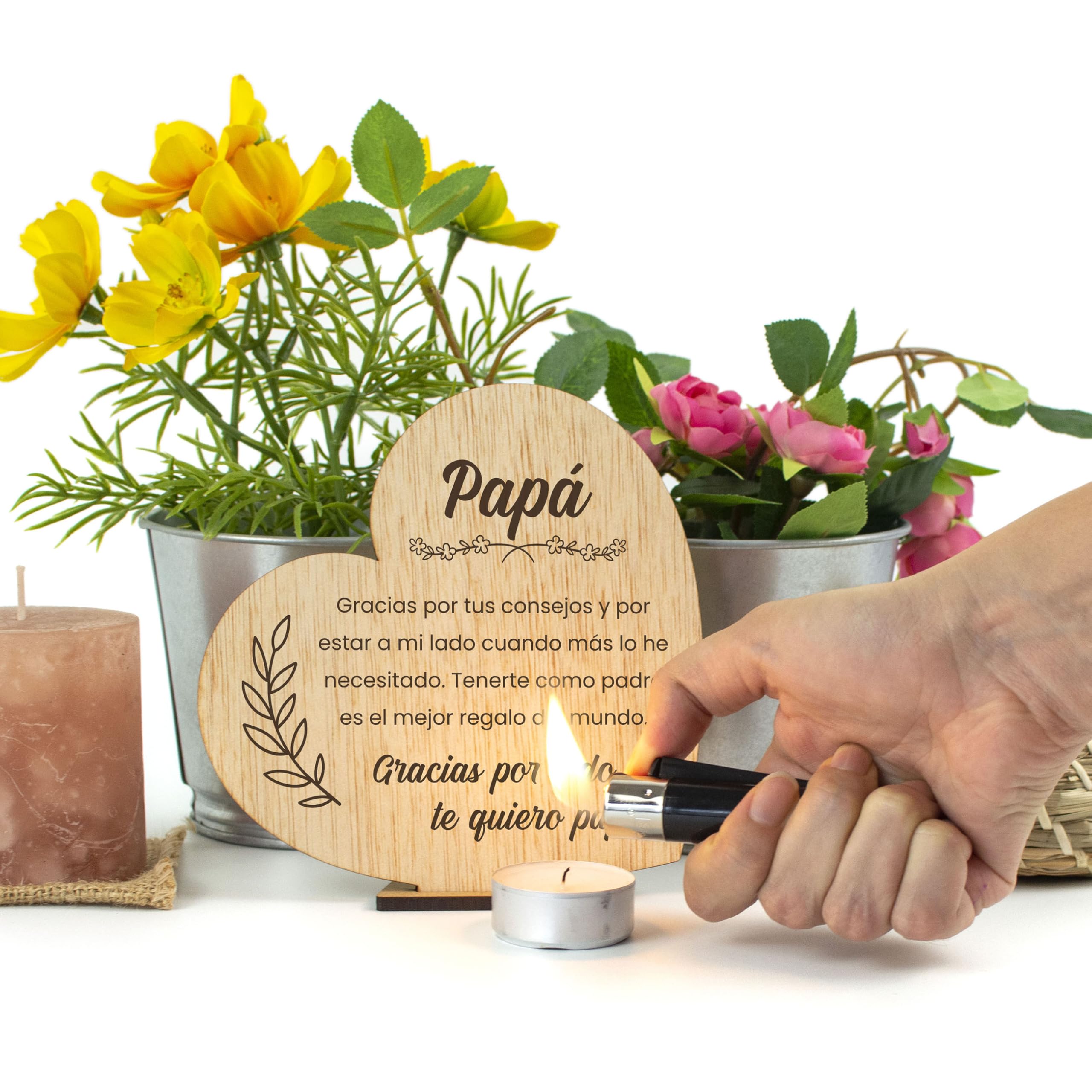 Tarjeta de madera Día del Padre