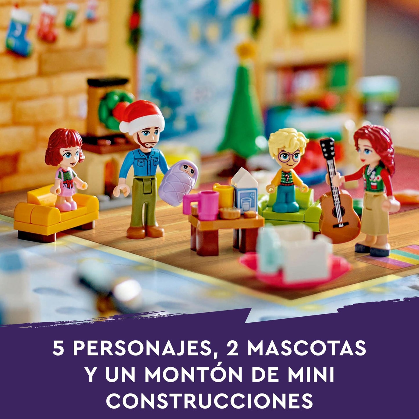 LEGO Friends Calendario de Adviento 2024 Juguete Infantil Prenavideño con 5 Mini Muñecos de Personajes y 3 Figuras de Animales, Regalo Navideño para Niñas y Niños de 6 Años o Más 42637