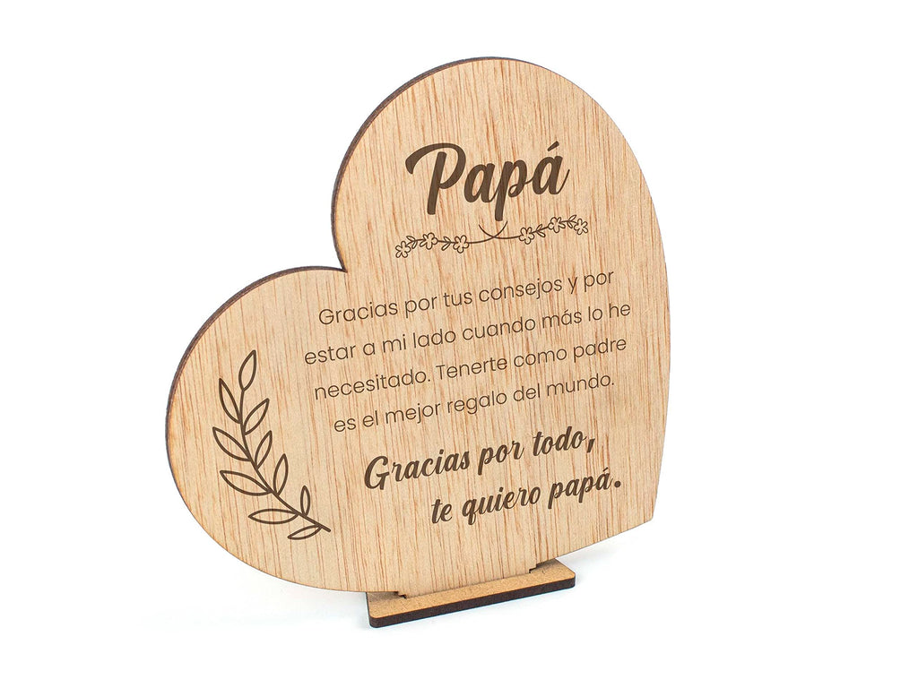 Tarjeta de madera Día del Padre