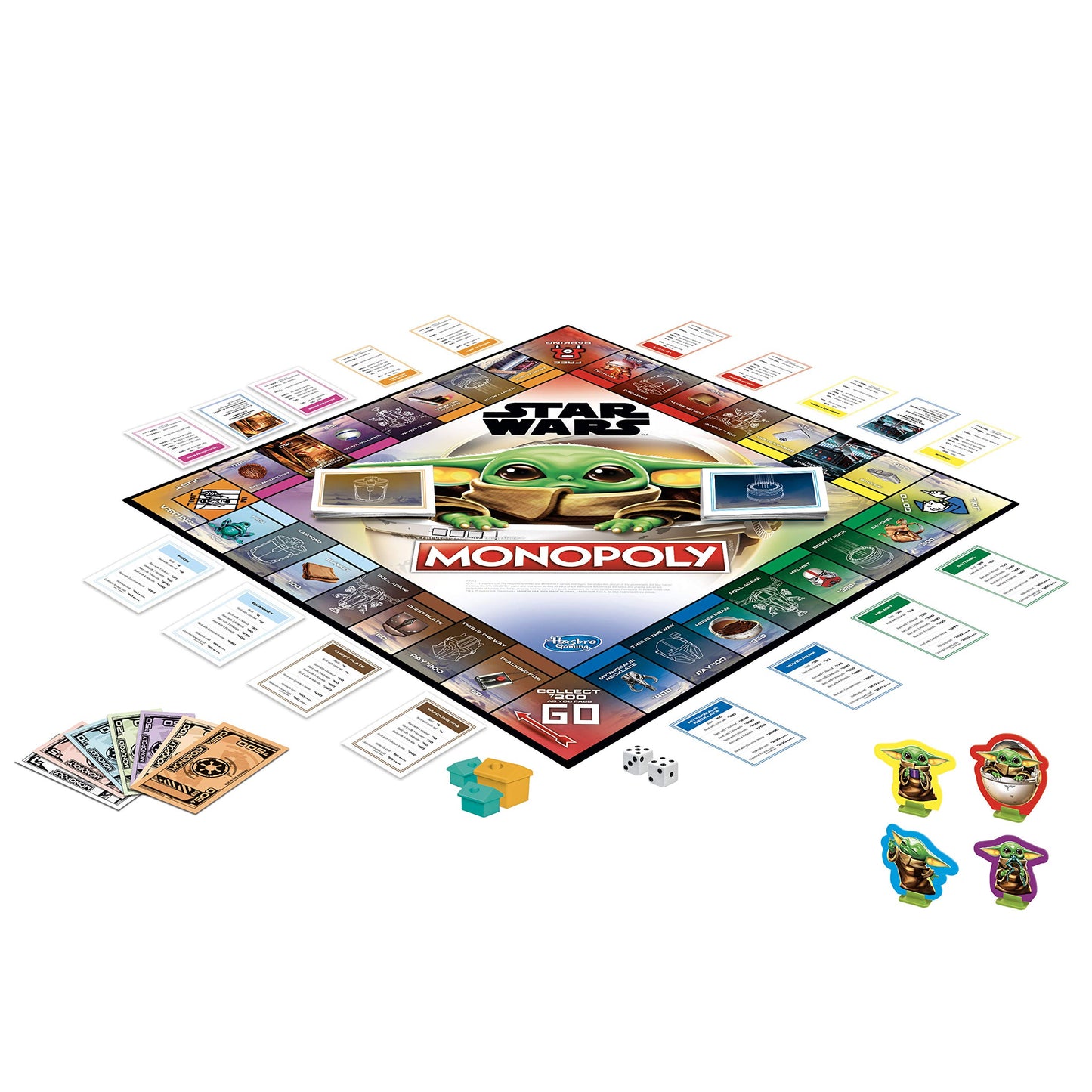 Monopoly The Child, Star Wars The Mandalorian F2013, Versión en Español, Multicolor