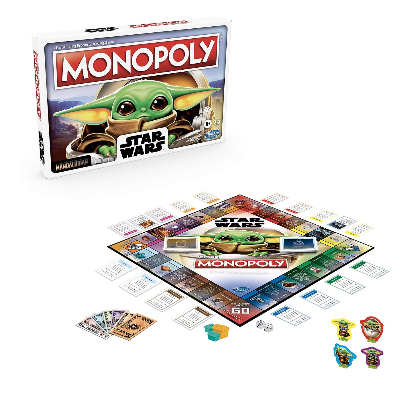 Monopoly The Child, Star Wars The Mandalorian F2013, Versión en Español, Multicolor