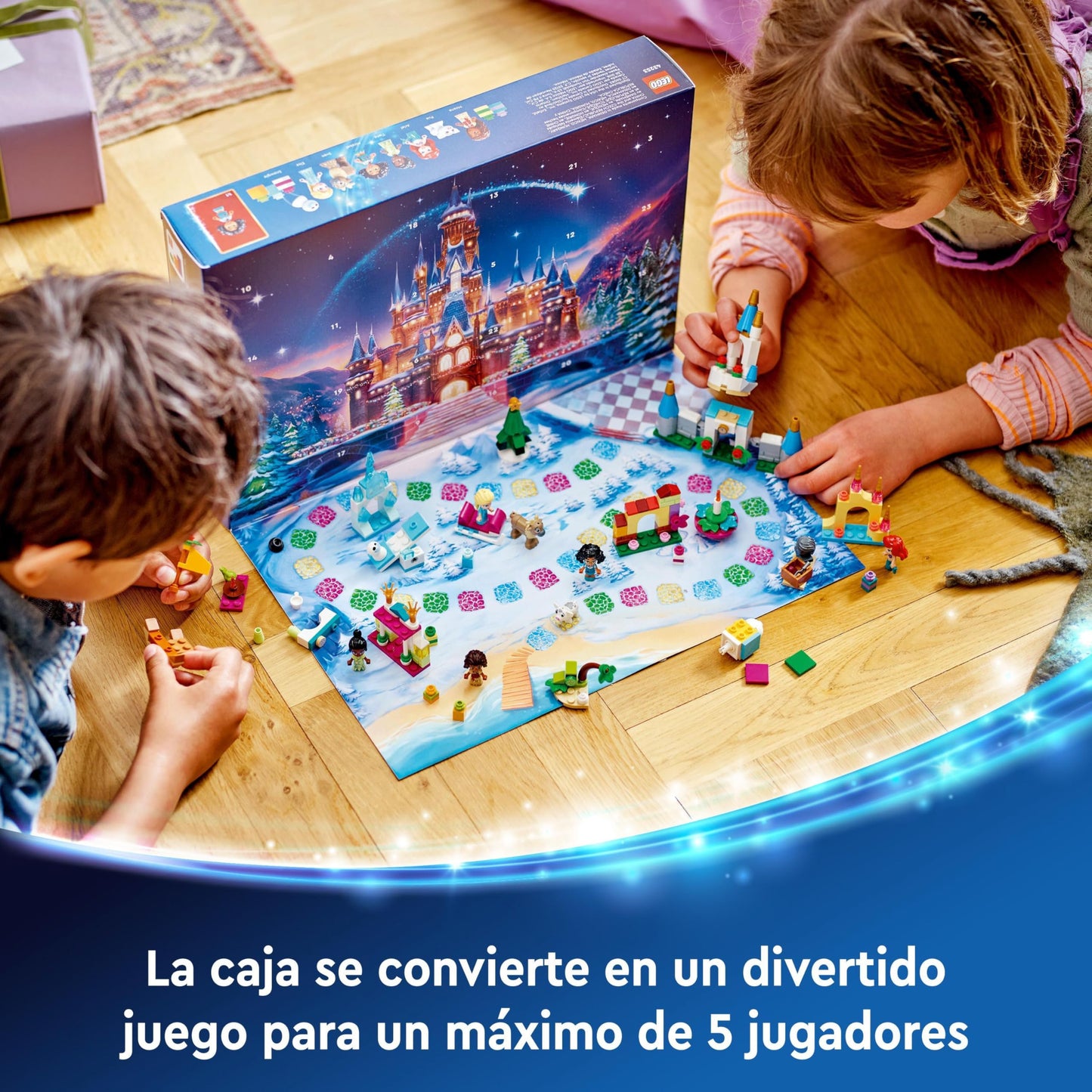 LEGO | Disney Calendario de Adviento 2024 Juguete de Construcción con 5 Micro Muñecas de Elsa, Mirabel, Vaiana y Tiana, Regalo Pre-Navideño para Niñas y Niños de 5 Años o Más 43253