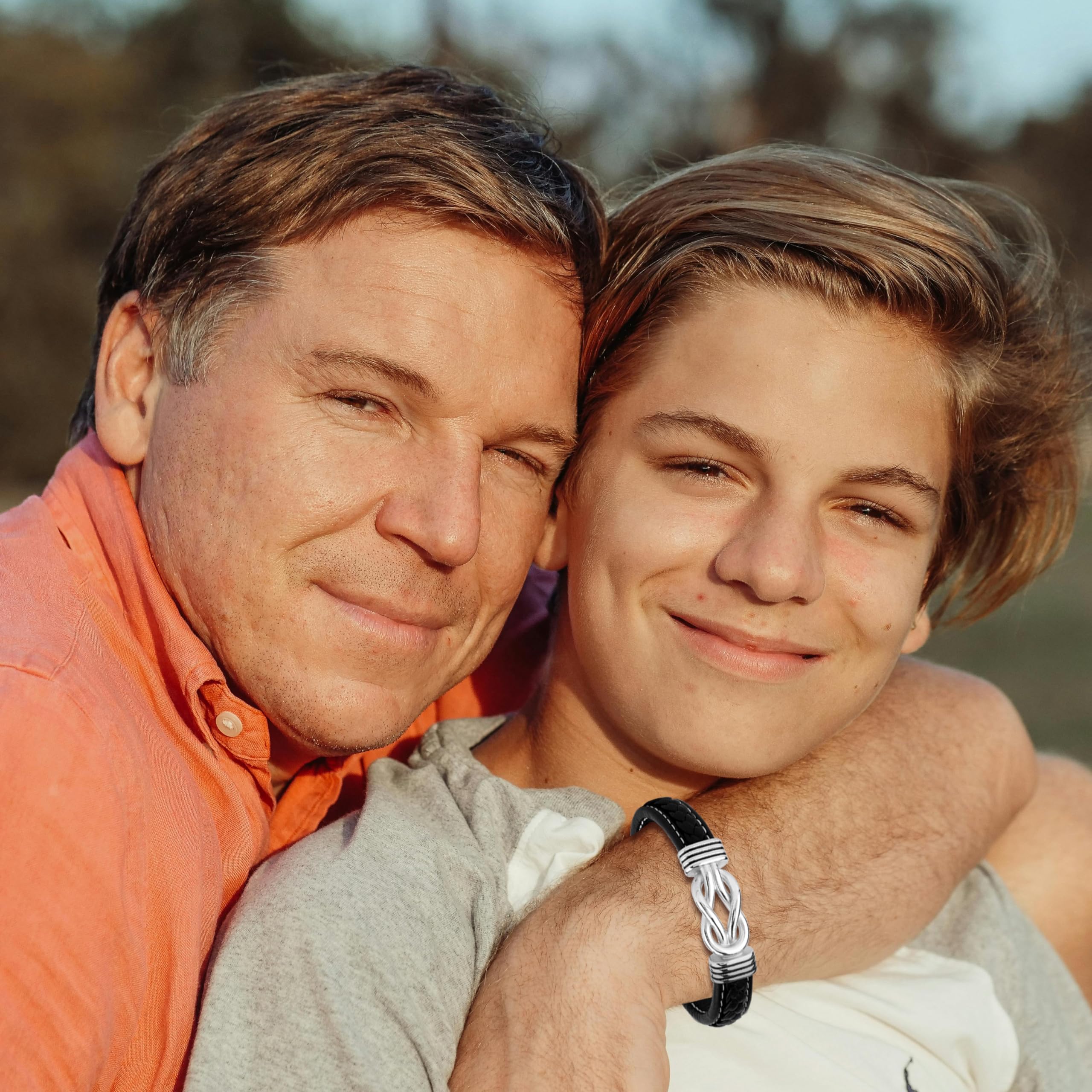 Pulsera de cuero para hombre – Regalo original para padre, abuelo o pareja