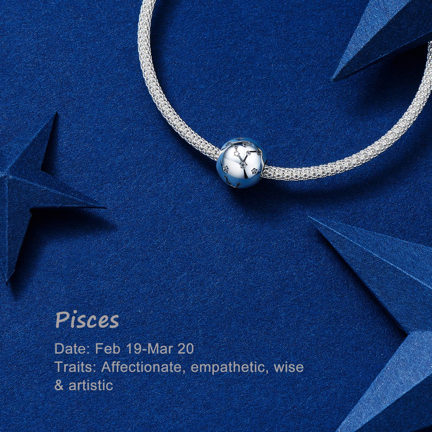 Charm Piscis ♓ en plata 925 – Detalle simbólico para pulsera o collar