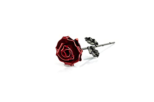 Rosa Eterna de Hierro Forjado para el dia de la madre -Regalos significativos -  Forjada a Mano (Roja/Negro)