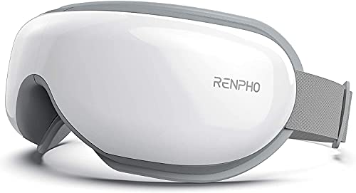 RENPHO masajeador de ojos, con calor compresión de aire presión masaje vibratorio, Música Inalámbrica, Plegable masajeador ocular para aliviar la tensión ocular Ojos secos Mejorar el sueño - no se que regalar