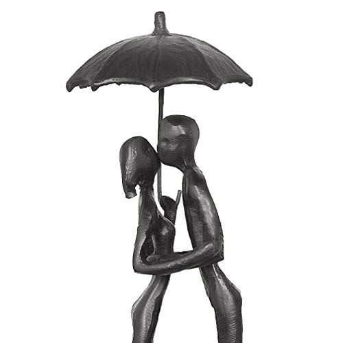 Aoneky Estatua de Pareja de Metal - Figura Decorativa de Parejas Novios Escultura de Hierro, Regalo para San Vanlentín Aniversario de Bodas Navidad, Decoración Romántica Moderna del Hogar Casa Oficina